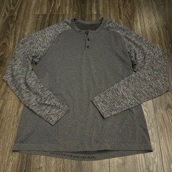 Lululemon Metal Vent Tech Long Sleeve Henley size Large - Picture 1 of 10